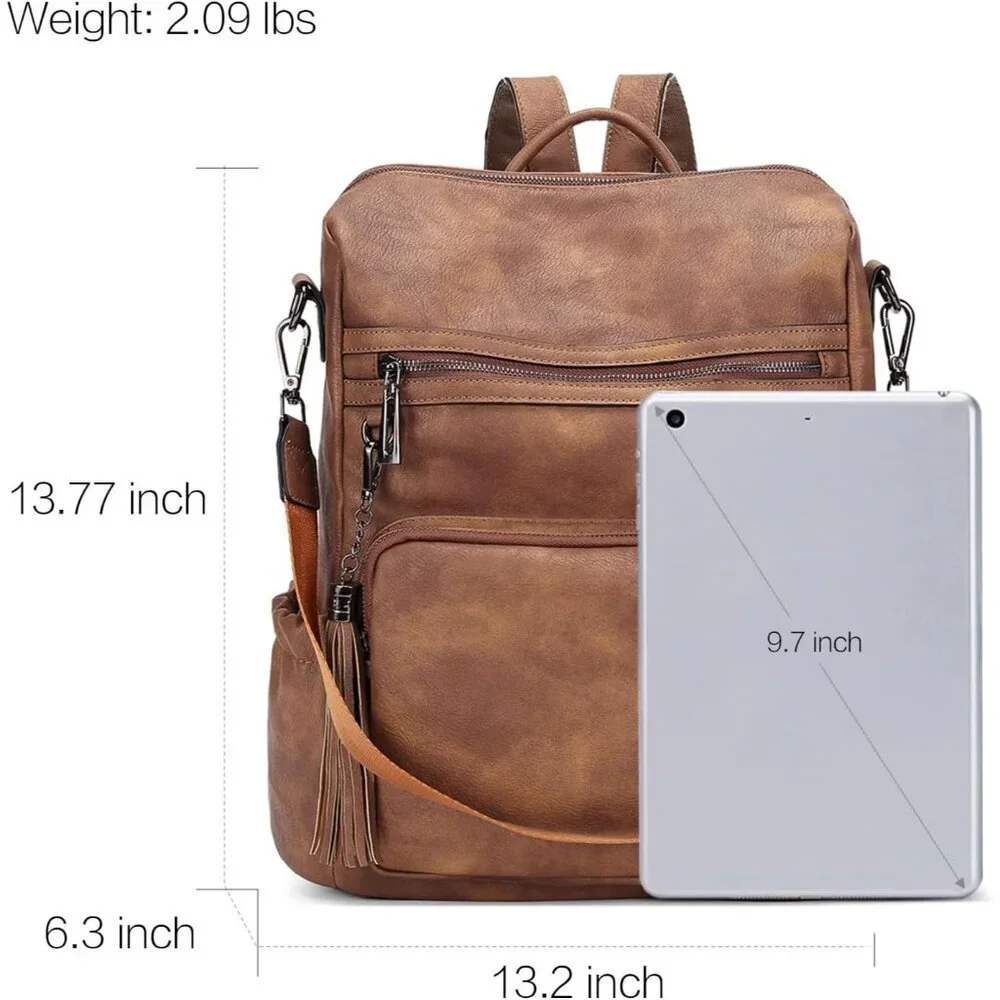Women's 0-0 Two-toned Brown Fashion Designer Lady Shoulder Bags Backpack Purse